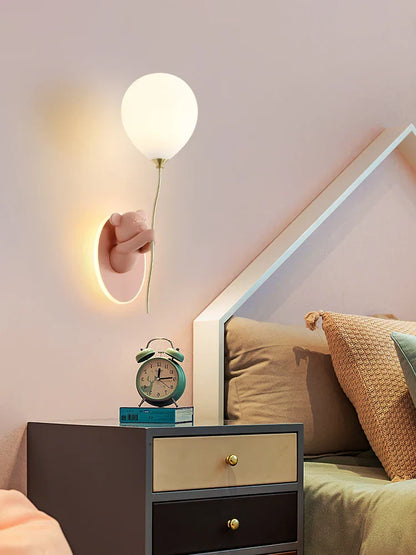 RoyaleGlow Artistic Bear Wall Lamp for Kids Room
