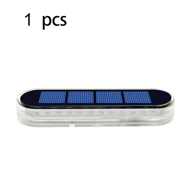 Solar Christmas Lights, Waterproof LED Deck Lights for Garden, Patio, Pathway, or Dock Decoration - Round