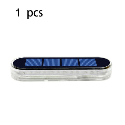 Solar Christmas Lights, Waterproof LED Deck Lights for Garden, Patio, Pathway, or Dock Decoration - Round