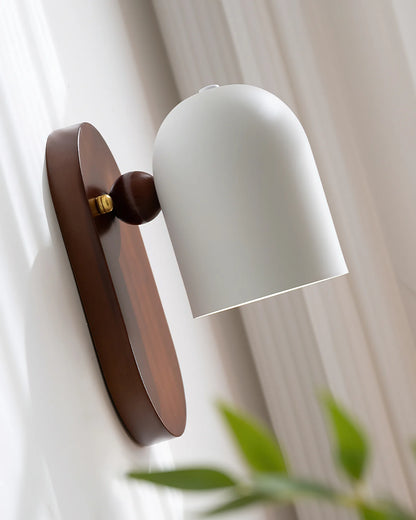 LuxRoyale Nordic Wood Wall Sconce Light - LED Single Head Modern Fixture