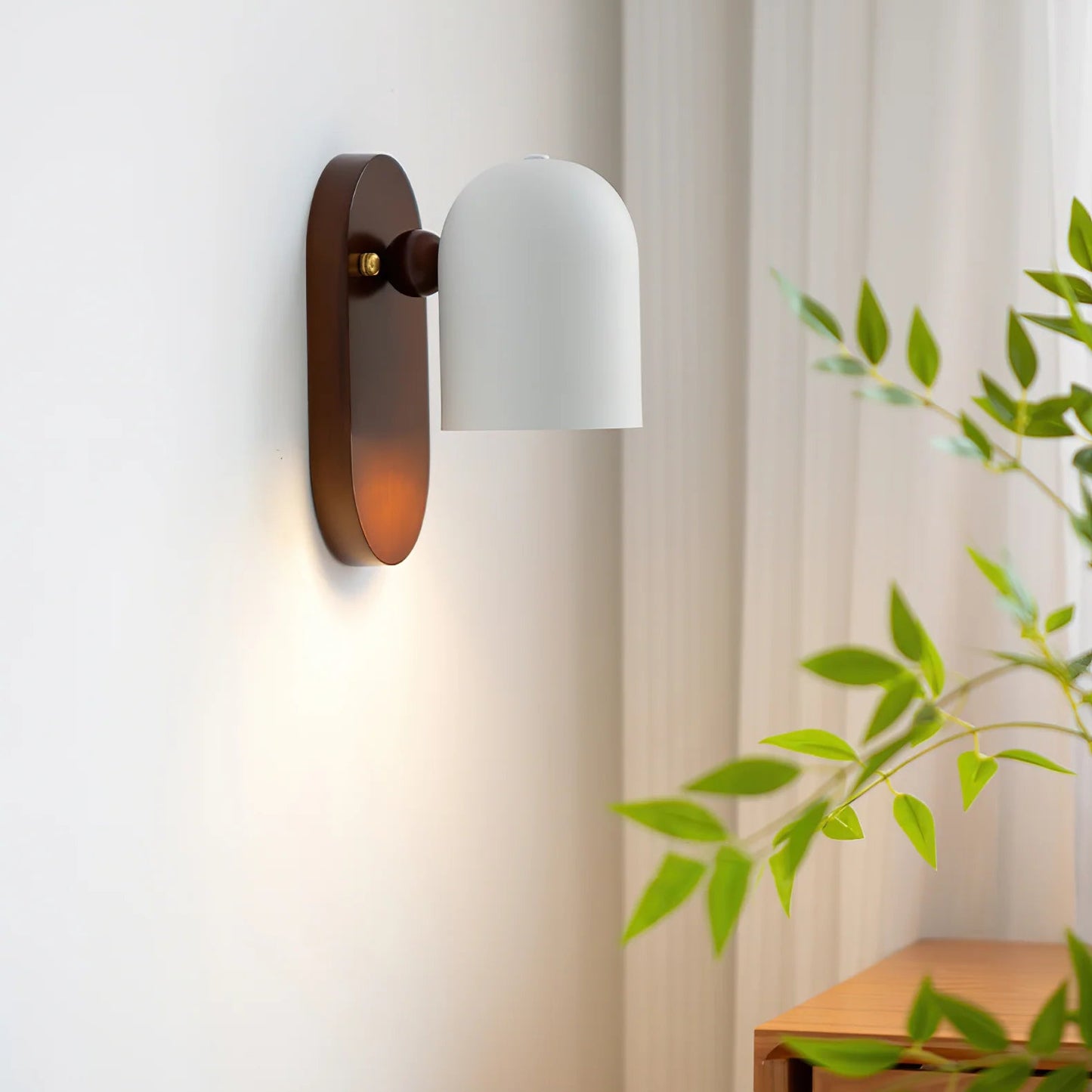LuxRoyale Nordic Wood Wall Sconce Light - LED Single Head Modern Fixture