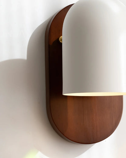 LuxRoyale Nordic Wood Wall Sconce Light - LED Single Head Modern Fixture