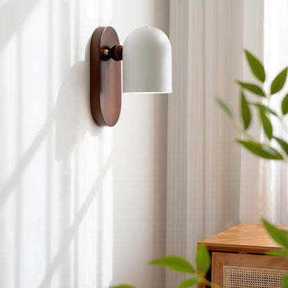 LuxRoyale Nordic Wood Wall Sconce Light - LED Single Head Modern Fixture
