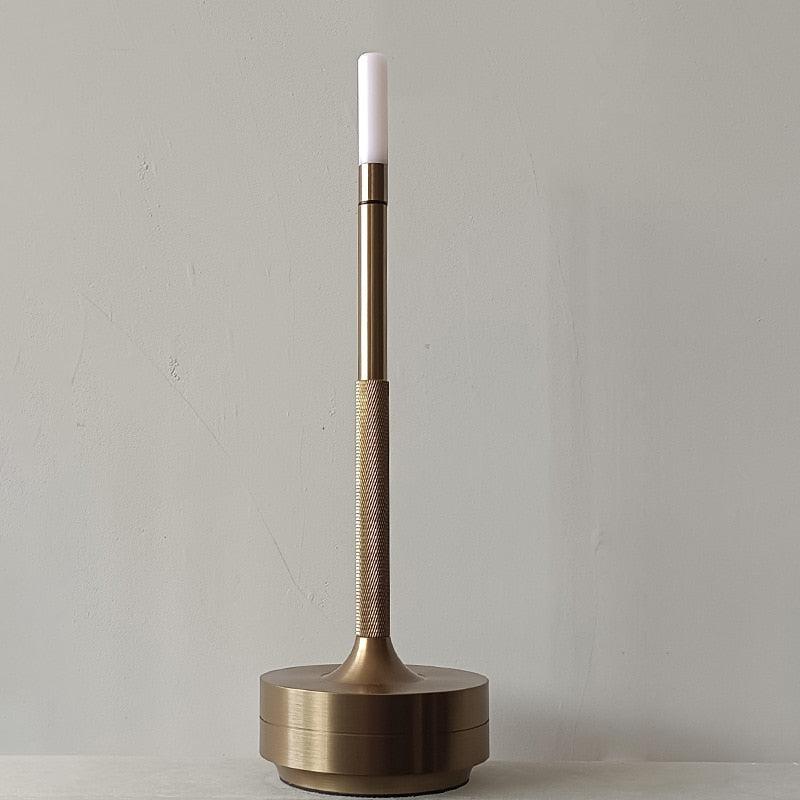 CandleGlow Dimmable Cordless Candle Table Lamp – Touch Control, Portable Design - Black