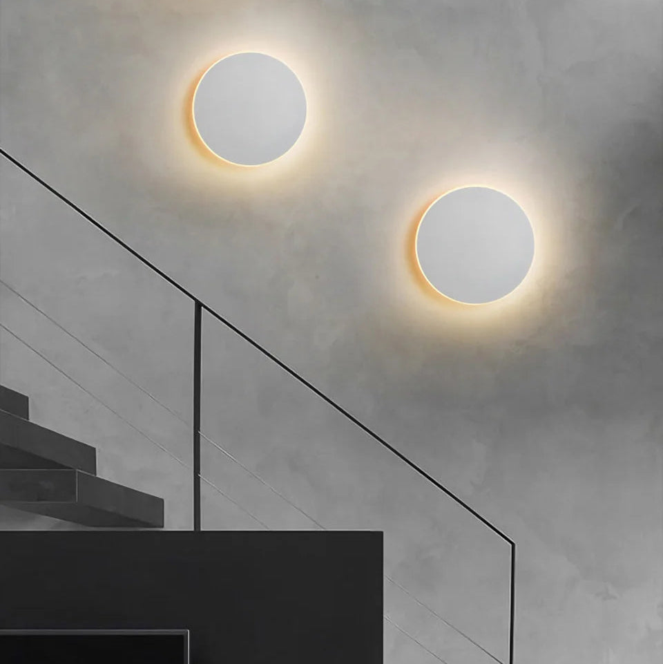 RoyaleGlow Round LED Outdoor Wall Sconce Stainless Steel With Acrylic Diffuser & IP65