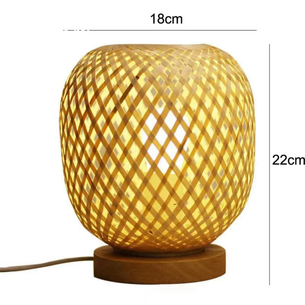 Handmade Rattan Table Lamp - Default Title