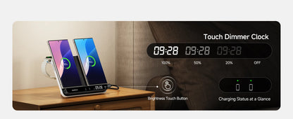 Royallure Dual Wireless Charger – Fast Charging Dock for Phone, Watch & Earbuds (Samsung Compatible)