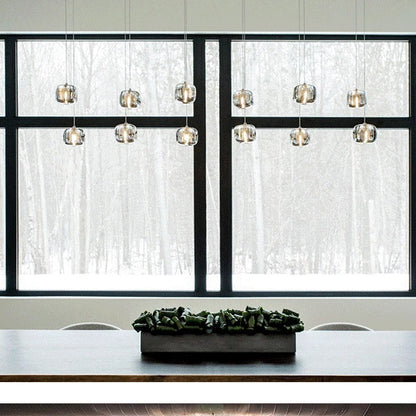 Luxora Modern Colored Glass Multi Pendant Chandelier for Dining Room & Living Room