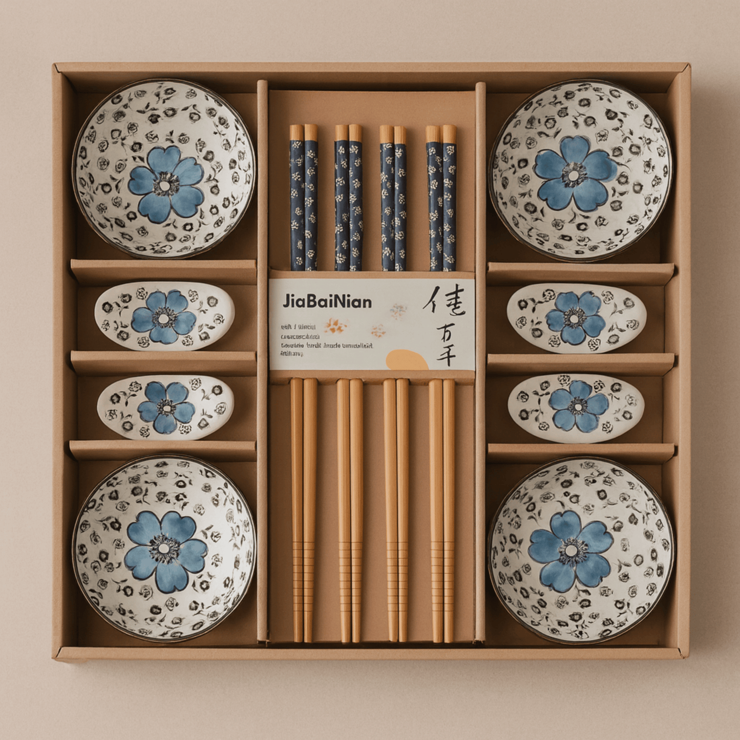 SakuraBloom Sushi Dinnerware Set (12-Piece Gift Box)