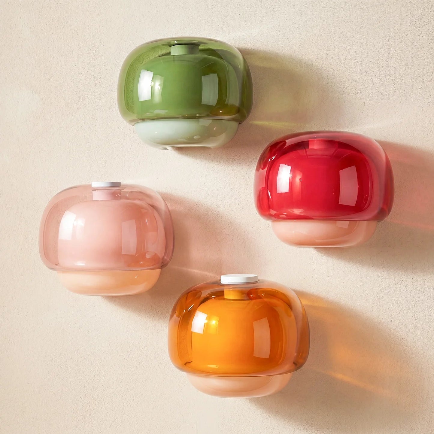 Sanae Modern Colorful Glass Shade Wall Sconce 2