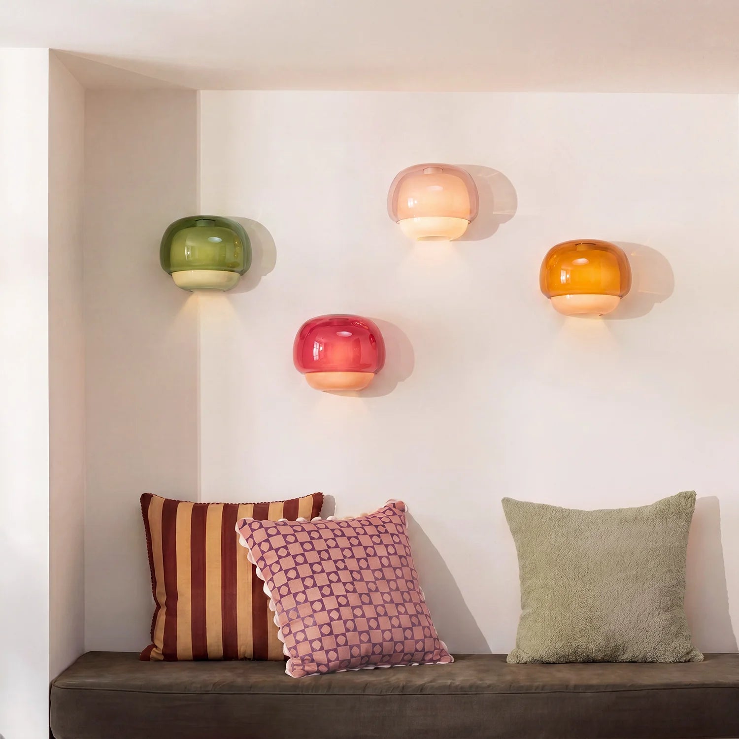 Sanae Modern Colorful Glass Shade Wall Sconce 8