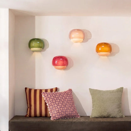 Sanae Modern Colorful Glass Shade Wall Sconce 8