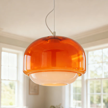 Sanae Nordic Round Double-Dome Colorful Glass Pendant Light 5