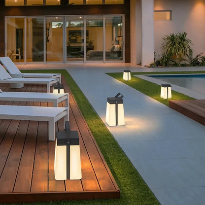 Royelux Solar Outdoor Garden Lanterns - Waterproof LED Table Lamp for Patio & Deck