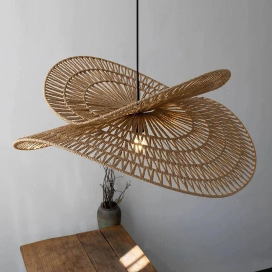 Sanur Double Layer Rattan Pendant Light 3
