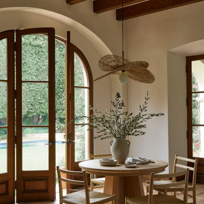 Sanur Double Layer Rattan Pendant Light 7