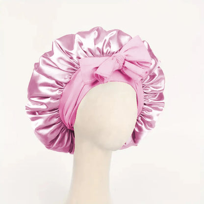 Satin Bonnet Silk Bonnet Adjustable Bonne For Sleeping Hair Bonnet With Tie Band Bonnets For Women Men 19