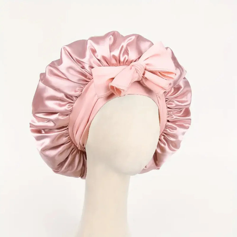 Satin Bonnet Silk Bonnet Adjustable Bonne For Sleeping Hair Bonnet With Tie Band Bonnets For Women Men 7