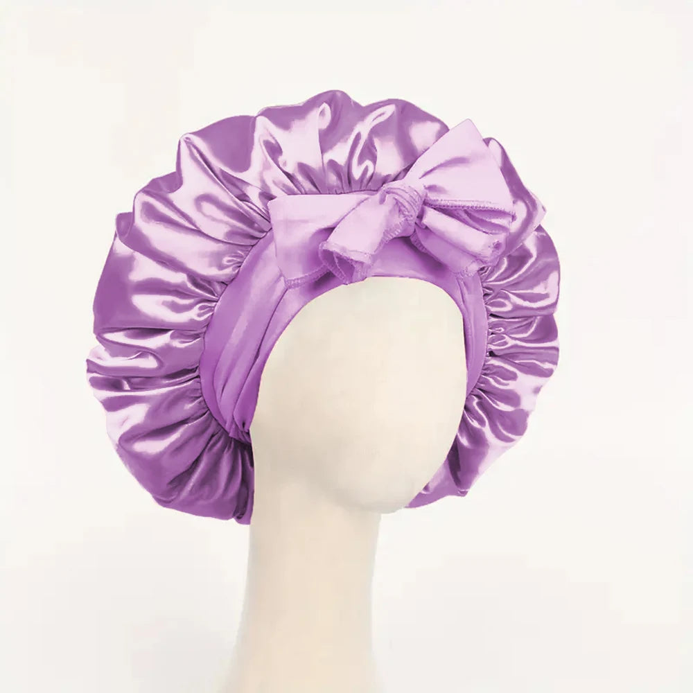 Satin Bonnet Silk Bonnet Adjustable Bonne For Sleeping Hair Bonnet With Tie Band Bonnets For Women Men 8