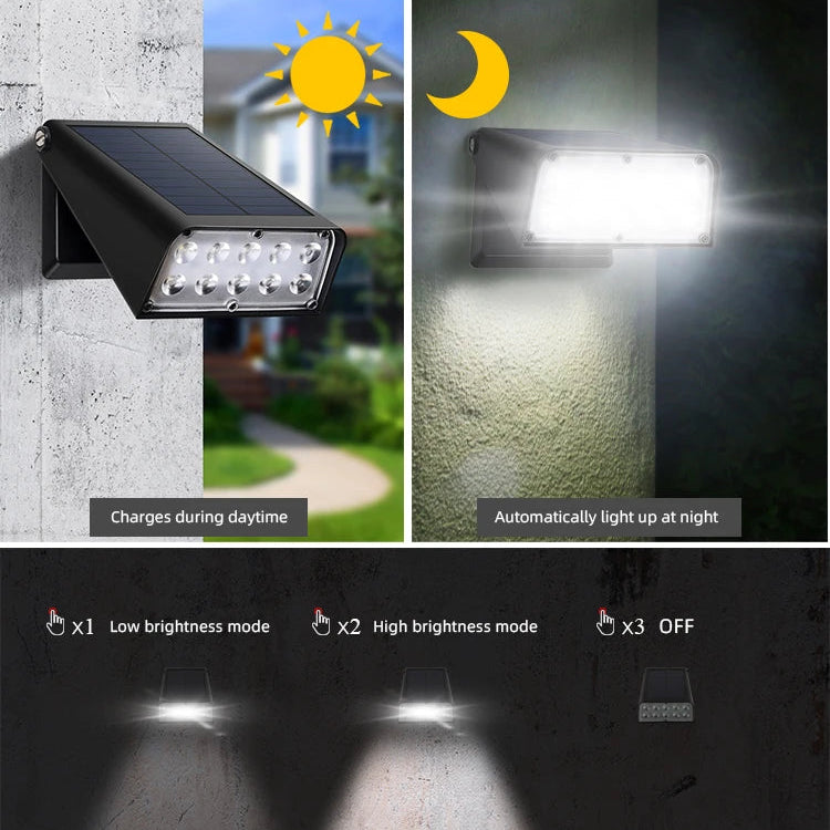 LuxRoyale Solar Light 90 Degree Adjustable Downlight, IP65 Outdoor LED Warm White Light