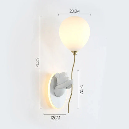 RoyaleGlow Artistic Bear Wall Lamp for Kids Room