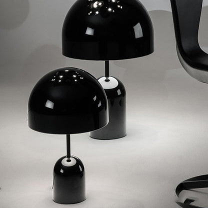 Cordless Bell Table Lamp - Touch Control LED Bedside Light - Black