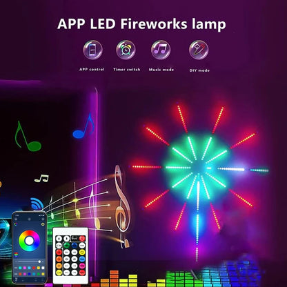 Royelux Firework LED Strip Lights - USB RGBIC Smart Sync Music Lamp