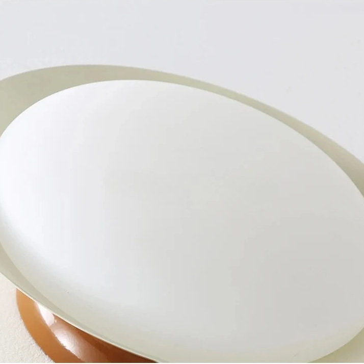 Rayvia Mid-Century Cream Iron Dome LED Ceiling Light With Warm Glow