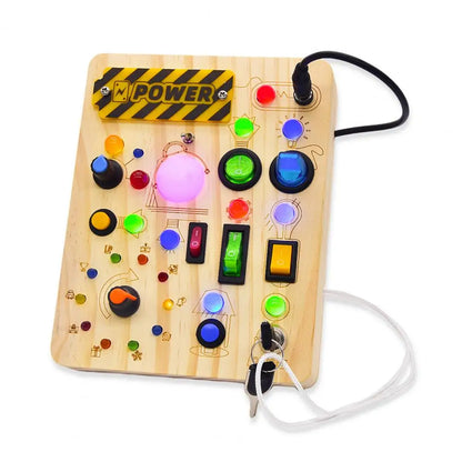 LuxRoyale Montessori Wooden Activity Board, 24 Learning Games for Children