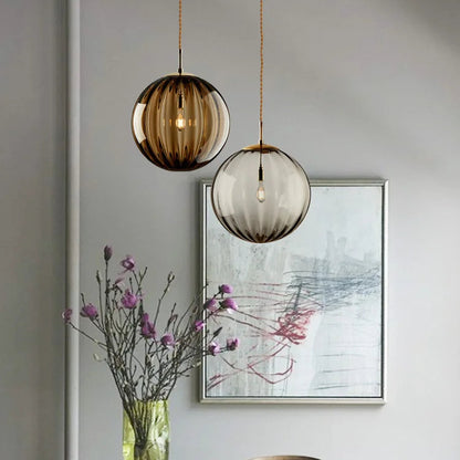 Luxora Nordic Water Pattern Glass Pendant Light with Warm Diffused Glow