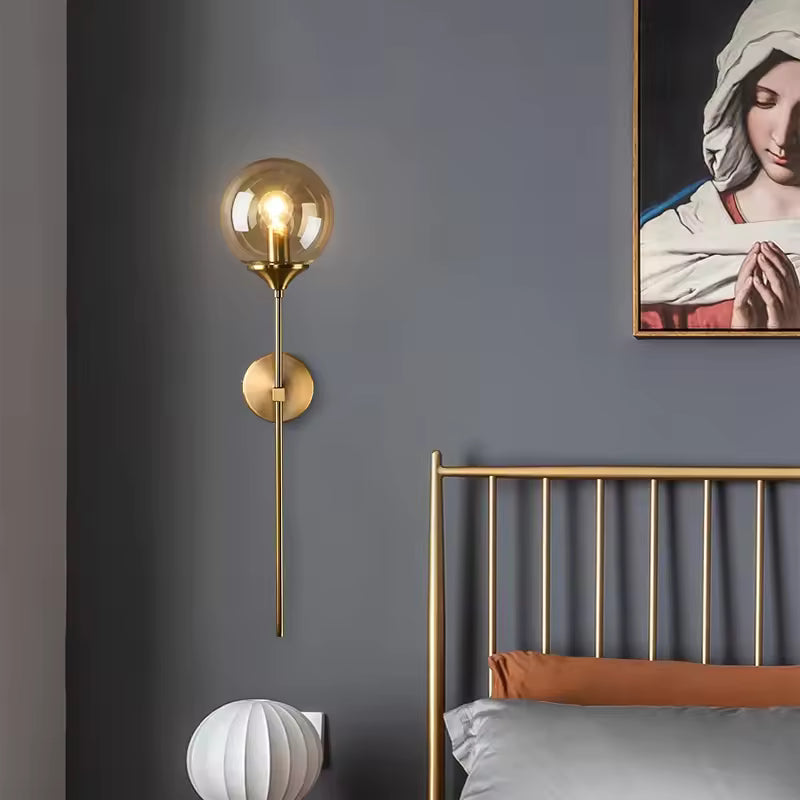 LuxRoyale Nordic Glass Globe Wall Lamp - Modern Elegant Home Decor