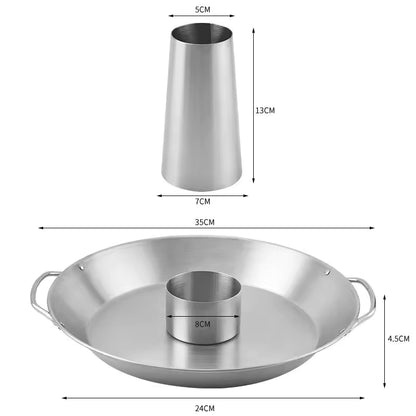 Luxora Round Roasting Pan with Chicken Rack Holder Dishwasher Safe Holiday Use