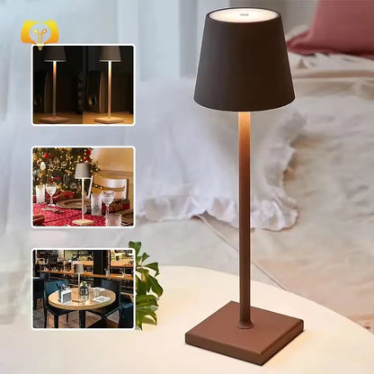 RoyaleGlow Cordless Lamp - USB Rechargeable Waterproof Table Lamp with Touch Switch