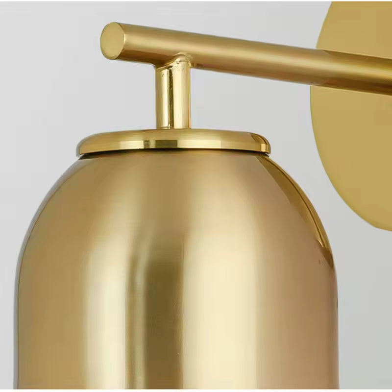 LuxRoyale Art Glass Wall Sconce With Brass Cap And Ambient Glow