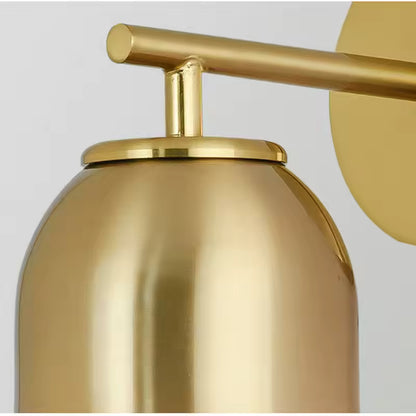 LuxRoyale Art Glass Wall Sconce With Brass Cap And Ambient Glow