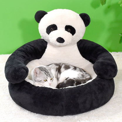 Royaleva Bear Shaped Winter Plush Pet Dog Bed Cozy Rest
