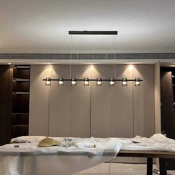 LuxRoyale Aphrodite Glass Pendant Light - Modern Chandelier for Dining & Living Room