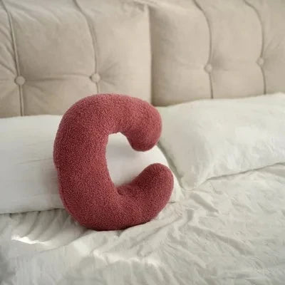 Luxora Velvet Alphabet Cushion for Personalized Home Decor - Soft and Stylish