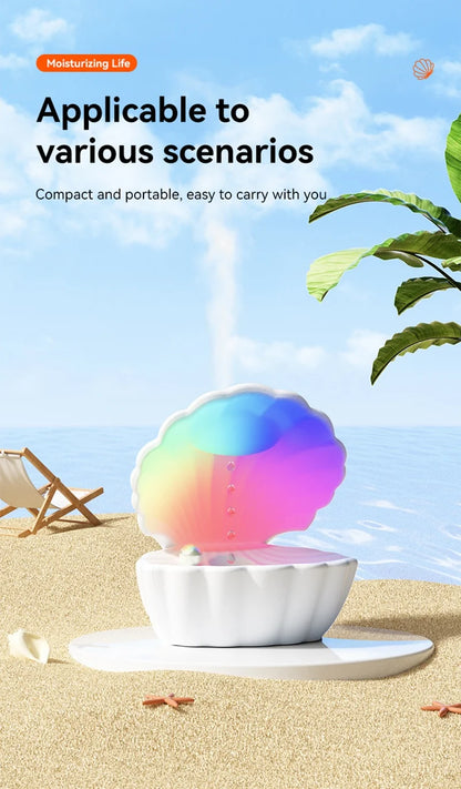Shell Sleep Aid Bluetooth Speaker – RGB Night Light with Humidifier & Anti-Gravity Design