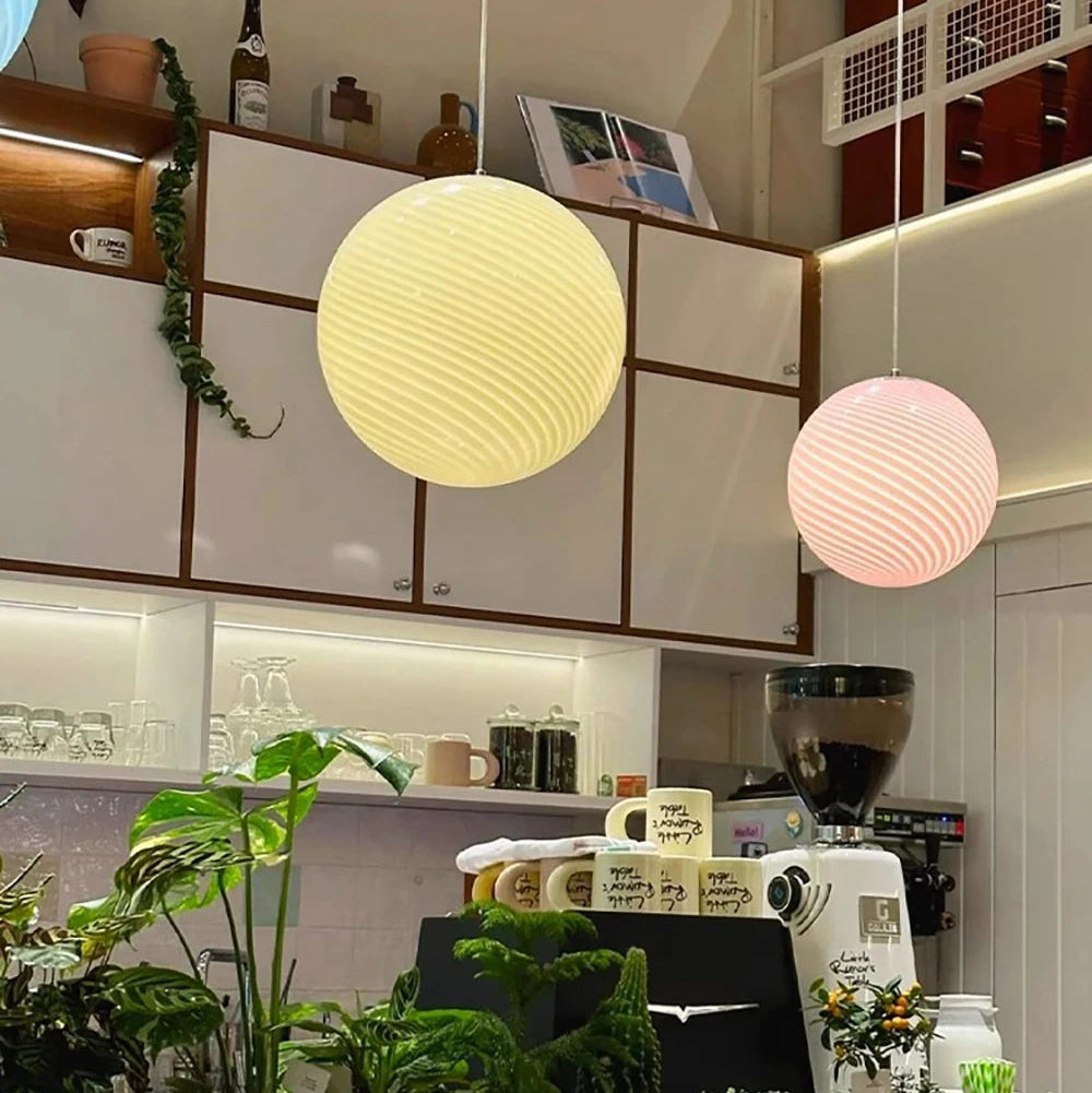 Lumora Candy Glass Bubble Pendant Light, Colorful  Nordic Hanging Lamp