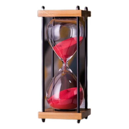 RoyaleGlow 60-Minute Sand Timer - Large Metal & Glass Hourglass for Desk Decor & Productivity