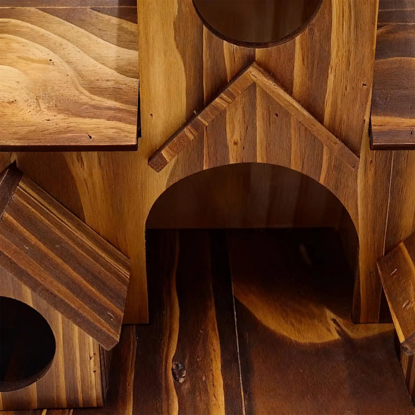 Luxora Wooden Birdhouse with Rustic Design - Durable Safe Shelter for Birds