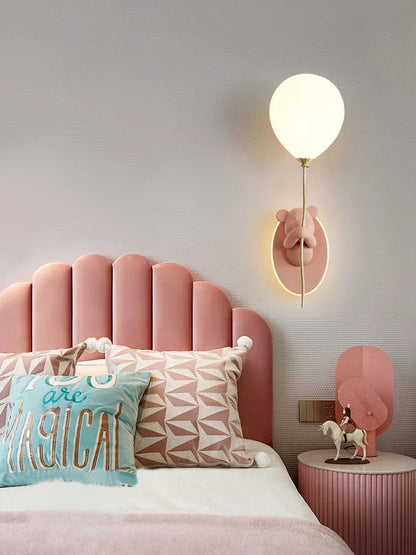 RoyaleGlow Artistic Bear Wall Lamp for Kids Room