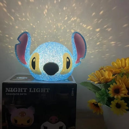 Stitch Projection Night Light – USB 3D Cartoon Lamp for Kids' Room & Gifts