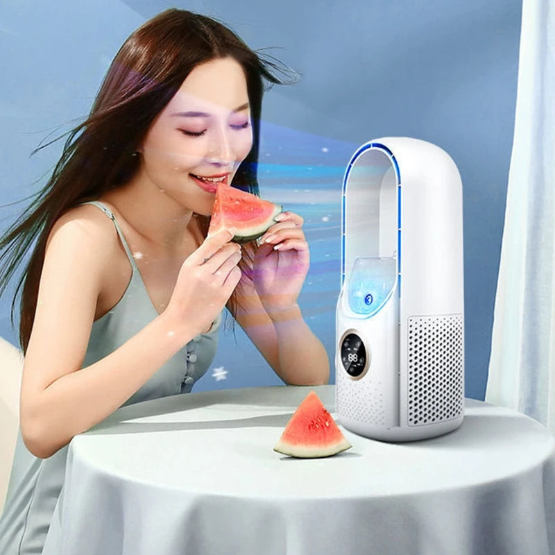 RoyallureBladeless Desktop Fan 6-Speed Portable Silent Cooling Fan for Office and Home