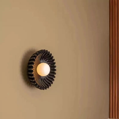 LuxRoyale Nordic Ceramic Flower LED Wall Sconce for Bedroom and Living Room
