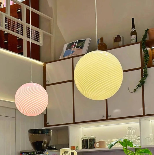 Lumora Candy Glass Bubble Pendant Light, Colorful  Nordic Hanging Lamp