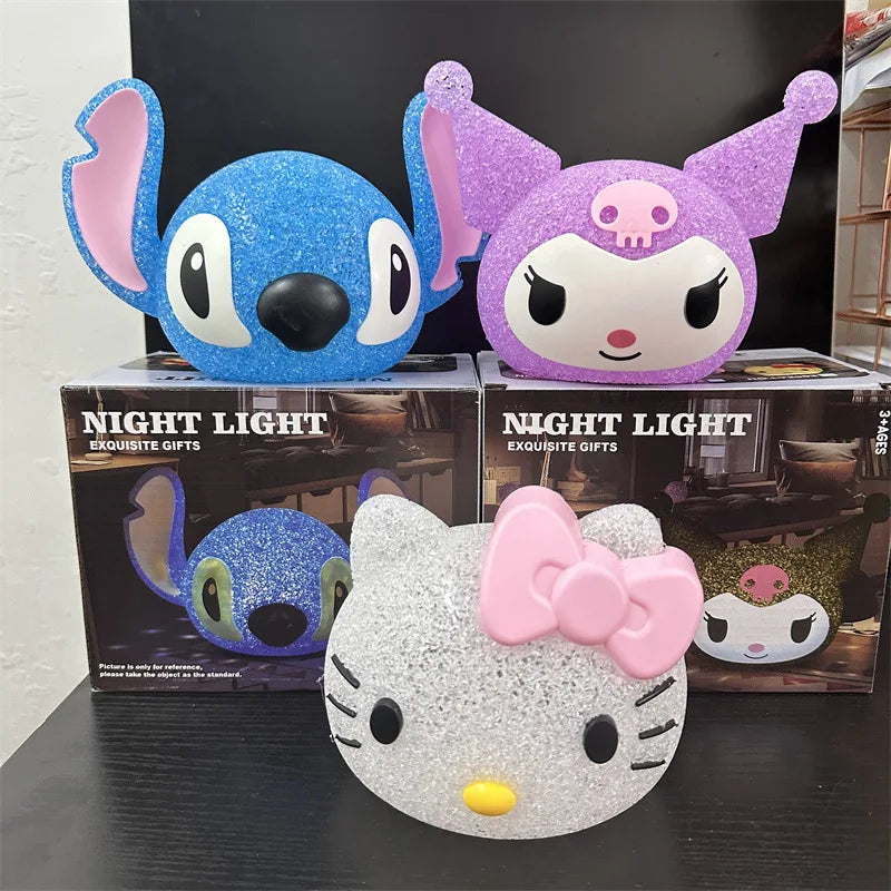 Stitch Projection Night Light – USB 3D Cartoon Lamp for Kids' Room & Gifts
