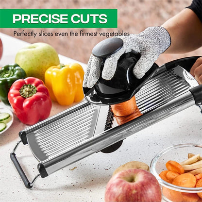 Royallure Adjustable Mandoline Slicer Stainless Steel Vegetable Cutter & Chopper