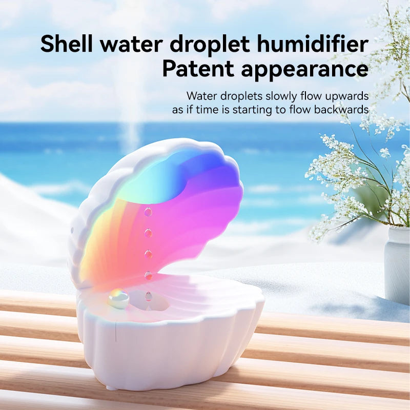 Shell Sleep Aid Bluetooth Speaker – RGB Night Light with Humidifier & Anti-Gravity Design